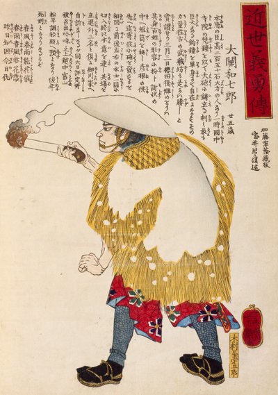 Campesino con una antorcha encendida de Utagawa Toyokuni