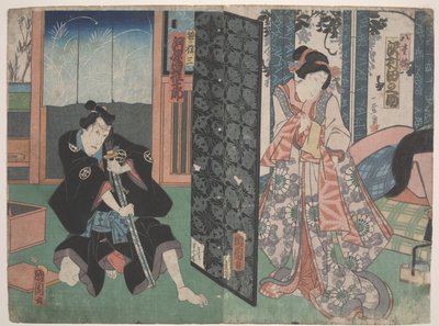 Escena de Kabuki de Utagawa Toyokuni