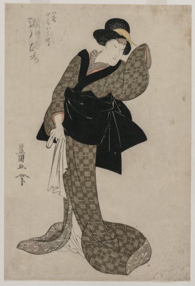 Segawa Roko como la Esposa de Hachizo, Ohatsu, c. 1805 de Utagawa Toyokuni