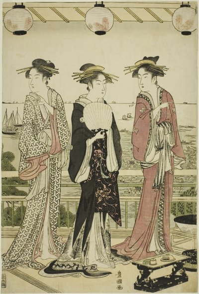 Las cuatro estaciones en el sur - Vista de verano de Utagawa Toyokuni I