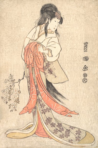 Actor de Kabuki Segawa Kikunojo III en un papel de mujer loca, 1798 Kansei 9 de Utagawa Toyokuni I
