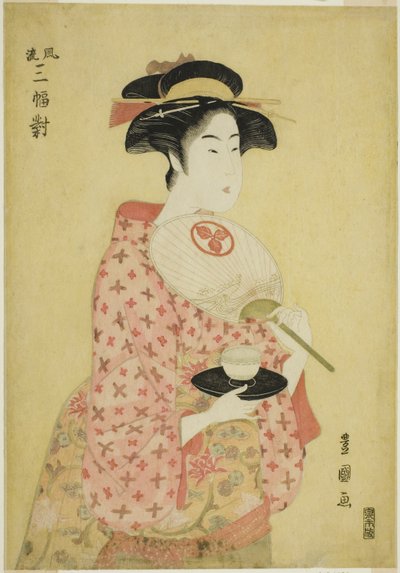 Takashima Ohisa, de la serie "Un Conjunto de Tres a la Moda" de Utagawa Toyokuni I