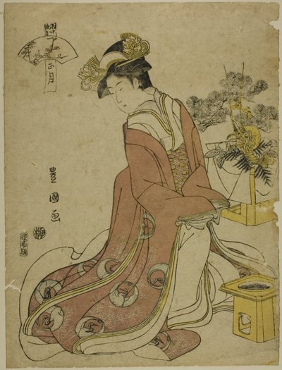 El primer mes (Sho gatsu), de la serie "Doce meses de moda (Furyu junikagetsu)" de Utagawa Toyokuni I