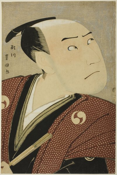 El actor Sawamura Sojuro III como Oboshi Yuranosuke en la obra "Edo no Hana Ako no Shiogama," interpretada en el Teatro Kiri en el cuarto mes, 1796 de Utagawa Toyokuni I