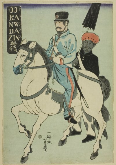 Holandés paseando (Orandajin yuko) de Utagawa Yoshifuji