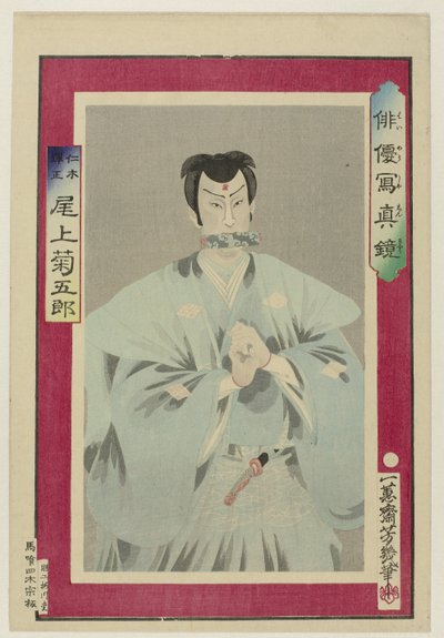 Onoe Kikugoro como Niki Danjo
Haiyu shoshin kyo (título de la serie)
Actores famosos a la vida de Utagawa Yoshiiku