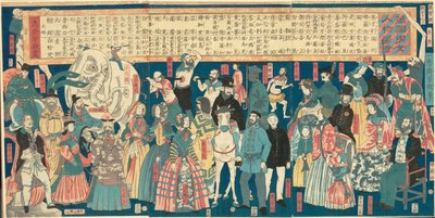 Imagen de hombres y mujeres de muchos países (Bankoku danjo jinbutsu zue) de Utagawa Yoshiiku