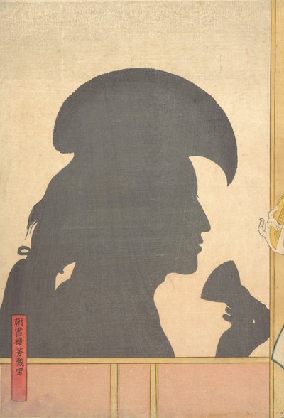 Imagen en Silueta de Actor de Kabuki, siglo XIX de Utagawa Yoshiiku