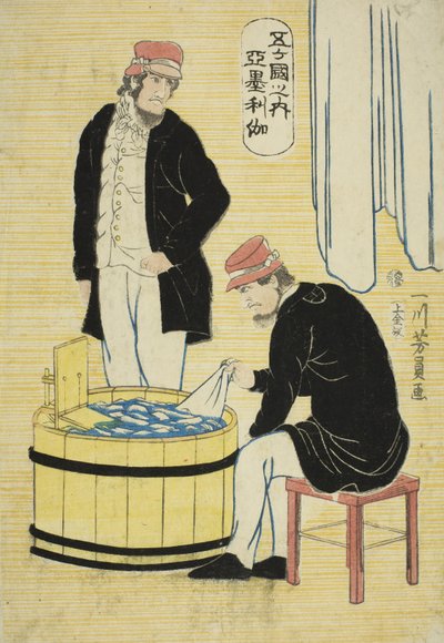 Entre las Cinco Naciones: Americanos de Utagawa Yoshikazu