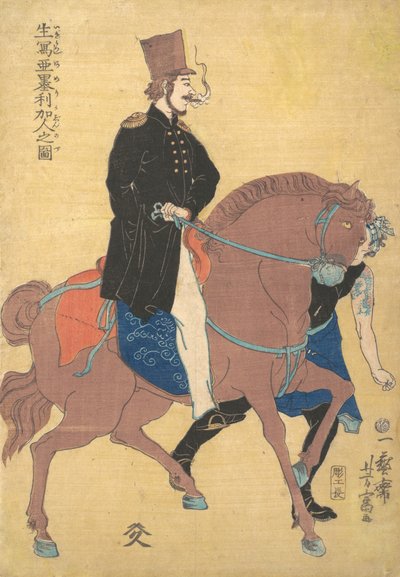 Un americano dibujado del natural, 1861 2º mes de Utagawa Yoshitomi