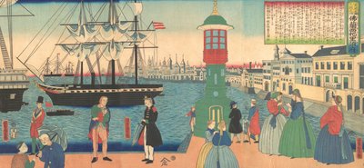 París, Francia, 6º mes, 1862 de Utagawa Yoshitora