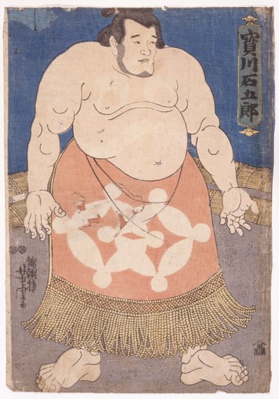 ¿La Suma? El luchador Takaragawa Ishigor? (xilografía en color) de Utagawa Yoshitora