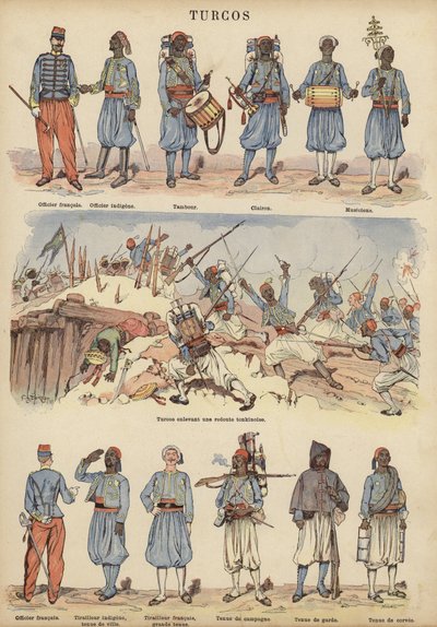 Turcos, soldados coloniales del ejército francés de Victor Armand Poirson