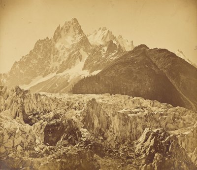 Mont-Blanc (Alta Saboya), Glaciar des Bois y Aiguille des Charmoz de V. Muzet