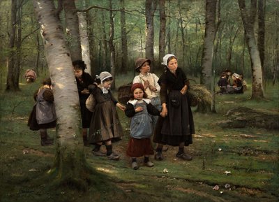 Niños en el bosque, 1891 de Vaclav Brozik