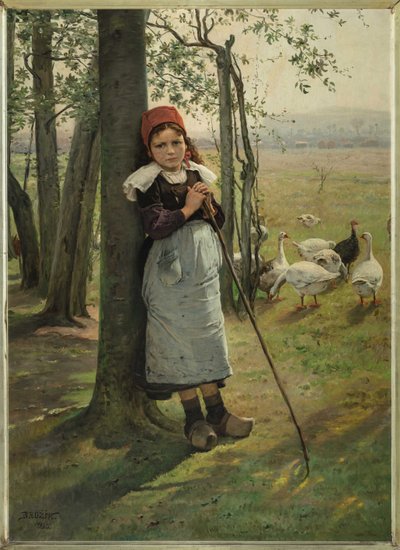 La Niña de los Gansos, ca. 1885 de Vaclav Brozik
