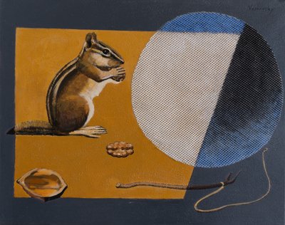 Chipmunk Escape The Trap, 2021 (acrílico sobre lienzo) de Vadym Vaskovsky