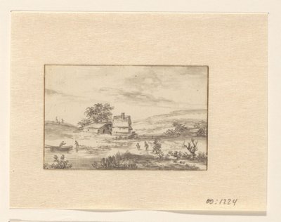 paisaje con granja de Valentijn (possibly)
