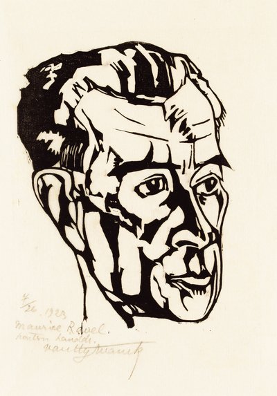 Retrato del Compositor Maurice Ravel 1875-1937 de Valentijn Edgar Van Uytvanck