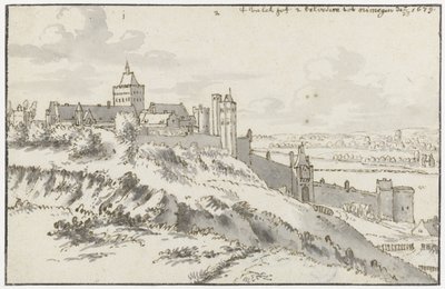 Vista del Valkhof y Belvedere en Nijmegen de Valentijn Klotz (possibly)