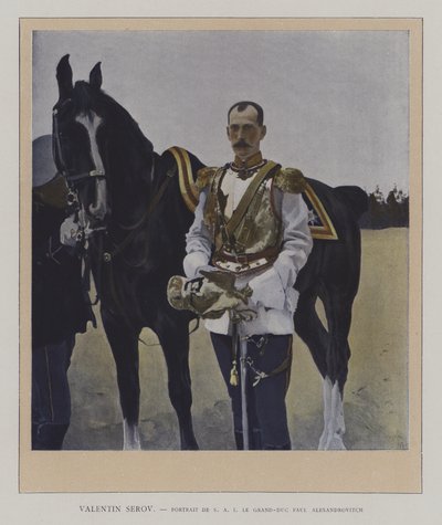 Retrato del Gran Duque Pablo Alexandrovich de Rusia de Valentin Aleksandrovich (after) Serov