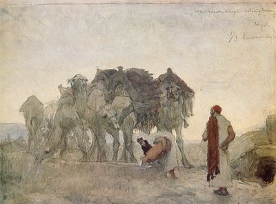 El siervo de Abraham le encuentra novia a Rebeca de Valentin Aleksandrovich Serov