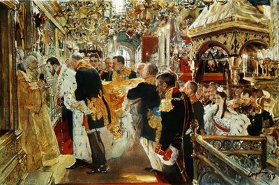Coronación del emperador (zar) Nicolás II de Rusia en 1894 por Valentin Serov (19 de enero de Valentin Aleksandrovich Serov