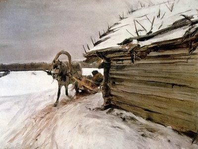 En el invierno de 1898 por Valentin Serov de Valentin Aleksandrovich Serov