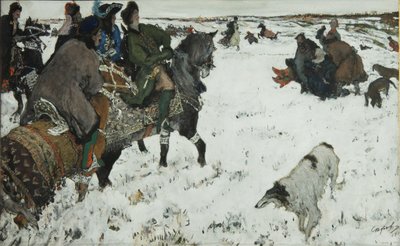 Pedro I en la caza, 1902 de Valentin Aleksandrovich Serov