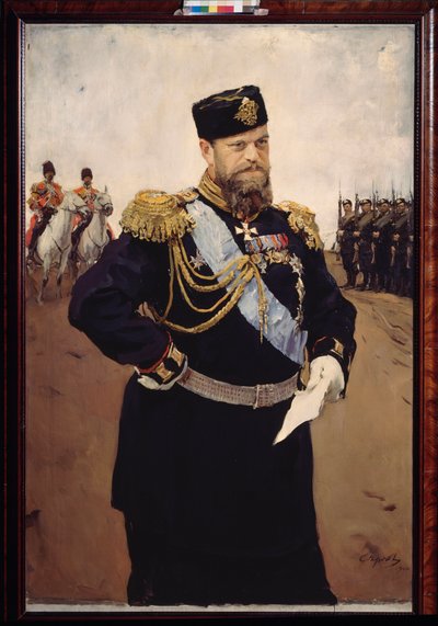 Retrato del emperador Alejandro III (1845-1894). Pintura de Valentin Alexandrovich Serov (1865-1911), óleo sobre lienzo de Valentin Aleksandrovich Serov