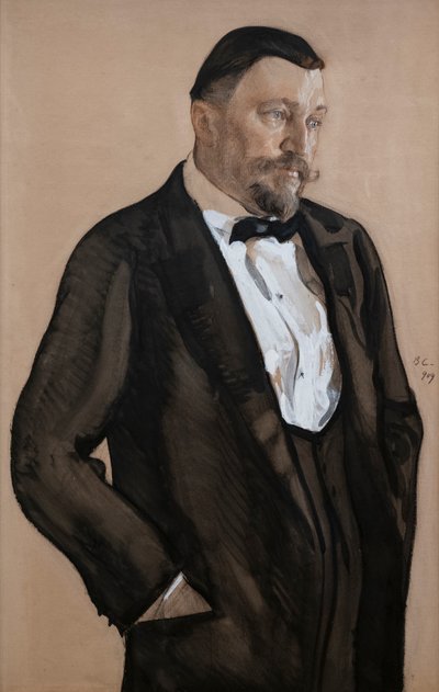 Retrato de Alexey Vikulovich Morozov de Valentin Aleksandrovich Serov