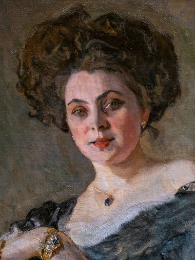 Retrato de Evdokia Sergeevna Morozova (detalle) de Valentin Aleksandrovich Serov