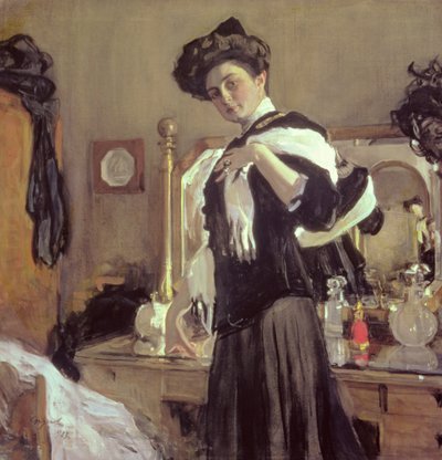 Retrato de Henrietta Girshmann (1885-1970), 1907 de Valentin Aleksandrovich Serov