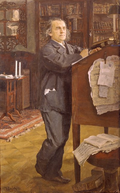 Retrato del compositor Alexander Serov 1820-1871, 1889 de Valentin Aleksandrovich Serov