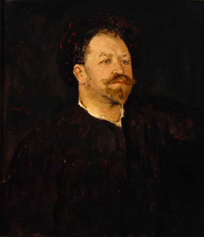 Retrato del cantante de ópera Francesco Tamagno 1850-1905, 1891-1892 de Valentin Aleksandrovich Serov