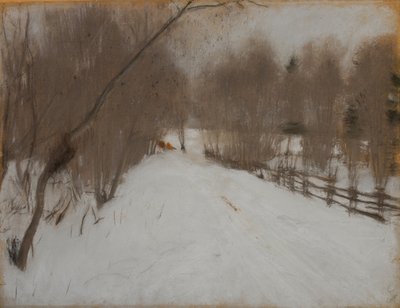 Camino de invierno a Domotkanovo, 1904 de Valentin Aleksandrovich Serov