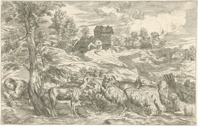 Paisaje con pastor dormido Opera Selectiora (título de la serie) de Valentin Lefebvre