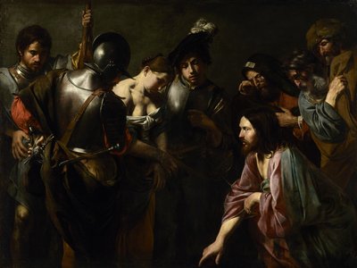 Cristo y la adúltera de Valentin de Boulogne