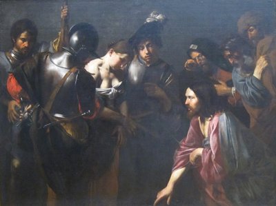 Cristo y la adúltera de Valentin de Boulogne