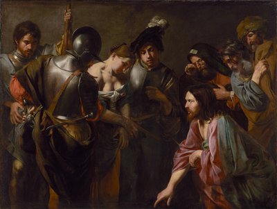 Cristo y la adúltera de Valentin de Boulogne