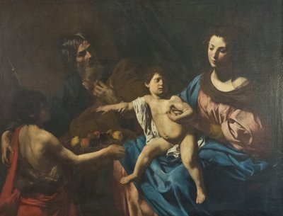 Sagrada familia con el joven San Juan Bautista de Valentin de Boulogne