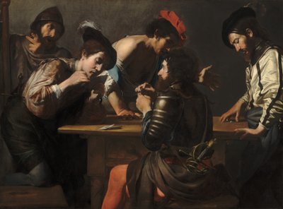 Soldados Jugando a las Cartas y Dados (Los Tramposos) de Valentin de Boulogne
