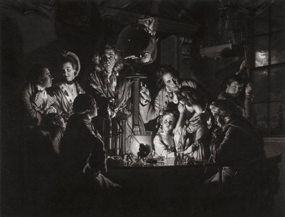 Un experimento en un pájaro en la bomba de aire después de Joseph Wright de Derby, 1769 de Valentine Green