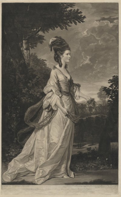 Jane Fleming, condesa de Harrington, 1780 de Valentine Green
