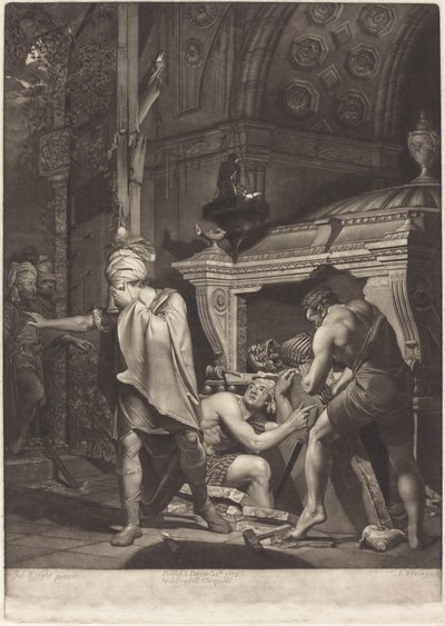 Miravan abriendo la tumba de sus ancestros, 1772 de Valentine Green