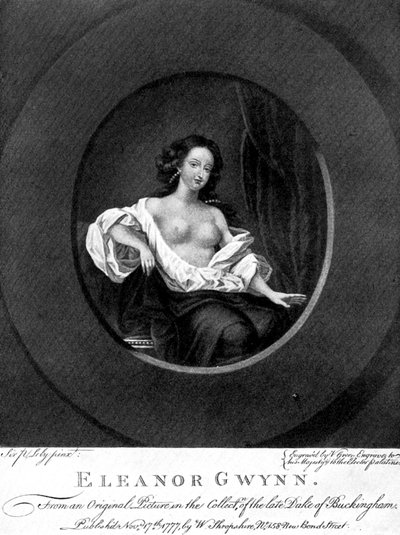Nell Gwynne, actriz inglesa, siglo XIX de Valentine Green