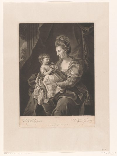 Retrato de Elizabeth Pennyman con su hijo de Valentine Green