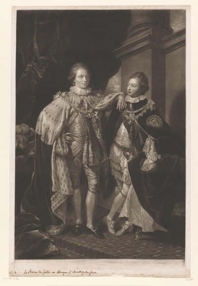 Retrato de Jorge IV y Federico de York de niños de Valentine Green