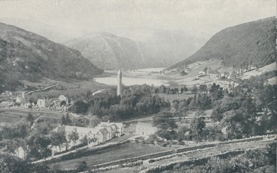Un pueblo irlandés Glendalough de Valentine and Sons Ltd