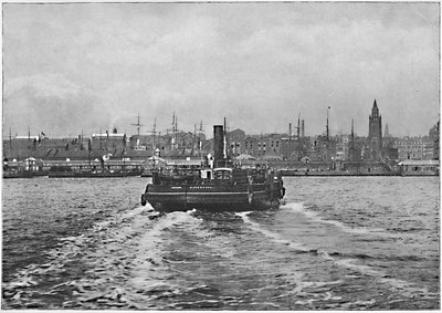 Liverpool, desde el Mersey, c1896 de Valentine and Sons Ltd